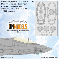 1:48 F-35A Lightning II Canopy, Wheels and EOTS Paint Masks Set for Tamiya Model Kits (48/827-128)