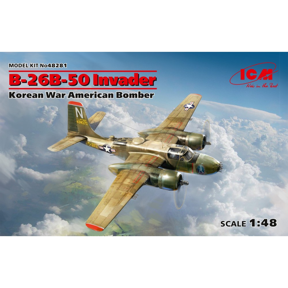 1:48 Американски бомбардировач B-26B-50 Invader, от Корейската война (100% нови отливки)