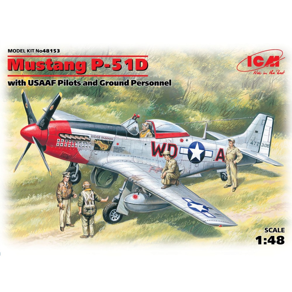1:48 Изтребител на САЩ Mustang P-51D с вкл. пилоти и наземен персонал 1:48 Изтребител на САЩ Mustang P-51D с вкл. пилоти и наземен персонал