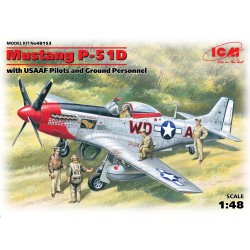 1:48 Изтребител на САЩ  Mustang P-51D с вкл. пилоти и наземен персонал