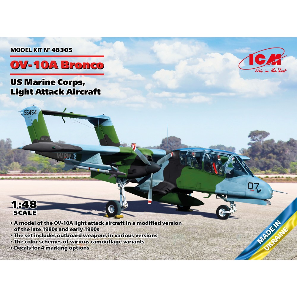 1:48 Лек атакуващ самолет ОВ-10А Бронко на щатската морска пехота (OV-10А Bronco) 1:48 Лек атакуващ самолет ОВ-10А Бронко на щатската морска пехота (OV-10А Bronco)