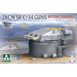 1:72 Оръдейна кула 28 мм СК Ц/34 Б на кораба Шарнхорст (Scharnhorst 28 cm SK C/34 Guns Turret B)