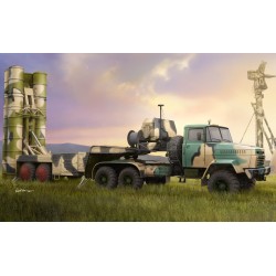 1:35 Руски военен влекач КРАЗ-260Б с 5П85ТЕ ТЕЛ С-300 (PMURussian KRAZ-260B Tractor with 5P85TE TEL S-300PMU)