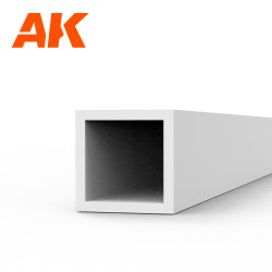AK6547 Непрозрачна квадратна тръба от полистирол (3.00 x 350mm, 3 броя)