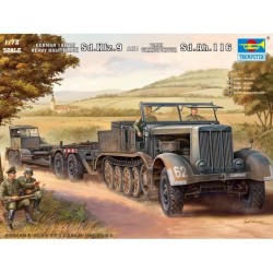 1:72 Германски полуверижен влекач Сд.Кфз.9 (18т) с ремарке Сд.Ах.116 (Sd.Kfz.9 (18t) Half-track with Sd.Ah.116 Trailer)