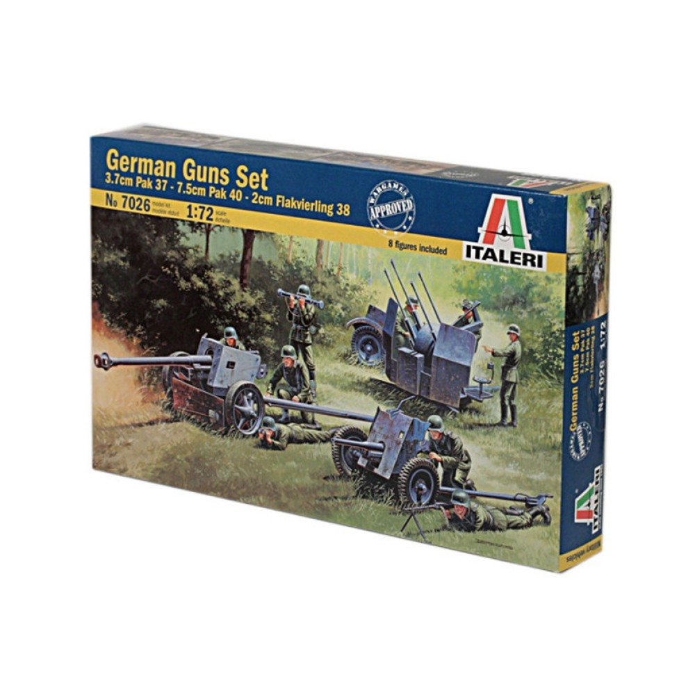 1:72 Комплект германски гаубици: 3.7cm Pak 37 - 7.5cm Pak 40 - 2cm Flakvierling 38 1:72 Комплект германски гаубици: 3.7cm Pak 37 - 7.5cm Pak 40 - 2cm Flakvierling 38