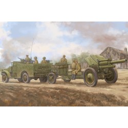 1:35 Комплект от влекач M3A1, късна версия и оръдие 122mm M-30 (M3A1 late version tow 122mm Howitzer M-30) - с метално оръдие