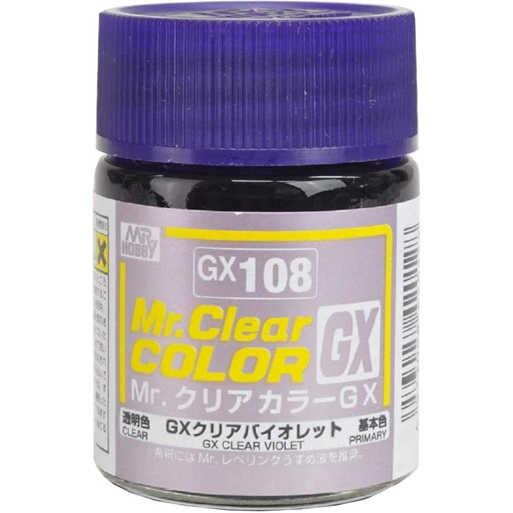 GX-108 Mr. Color GX (18 ml) Clear Violet GX-108 Mr. Color GX (18 ml) Clear Violet