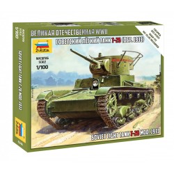 1:100 Съветски танк T-26 модел 1933 – сглобка без лепило