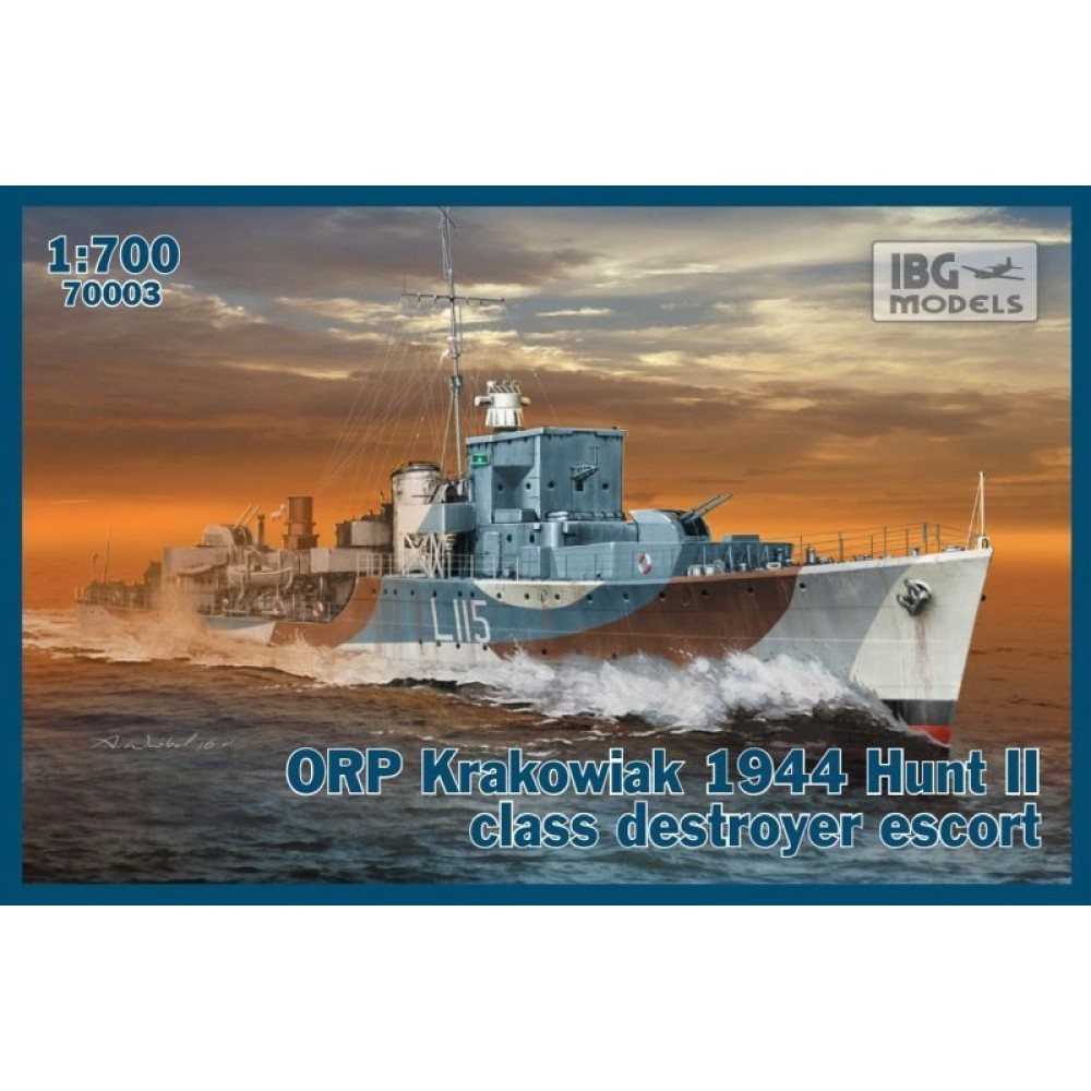 1:700 Ескортен кораб ОРП Краковяк клас Хънт II (ORP KRAKOWIAK 1944 Hunt II class destroyer escort) 1:700 Ескортен кораб ОРП Краковяк клас Хънт II (ORP KRAKOWIAK 1944 Hunt II class destroyer escort)