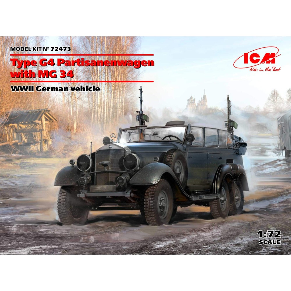1:72 Германски автомобил Тип Г4 Партизанваген (G4 Partisanenwagen) с картечница МГ 34 (MG 34), Втора световна война 1:72 Германски автомобил Тип Г4 Партизанваген (G4 Partisanenwagen) с картечница МГ 34 (MG 34), Втора световна война