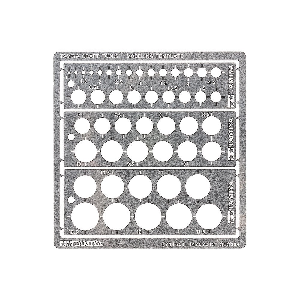 Шаблони за моделизъм (кръгли, 1-12.5mm) за напреднали