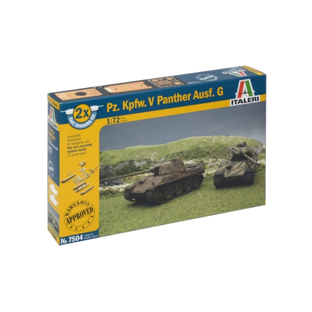1:72 Гермаснки танк Пз.Кпфв.V Пантера (Pz.Kpfw.V PANTHER) комплект от 2 модела - бърза сглобка 1:72 Гермаснки танк Пз.Кпфв.V Пантера (Pz.Kpfw.V PANTHER) комплект от 2 модела - бърза сглобка