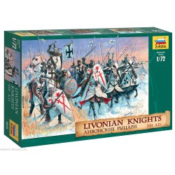 1:72 Ливонски рицари XIII н.е. (Livonian Knights) - 9 конни фигури и 24 пехотинци
