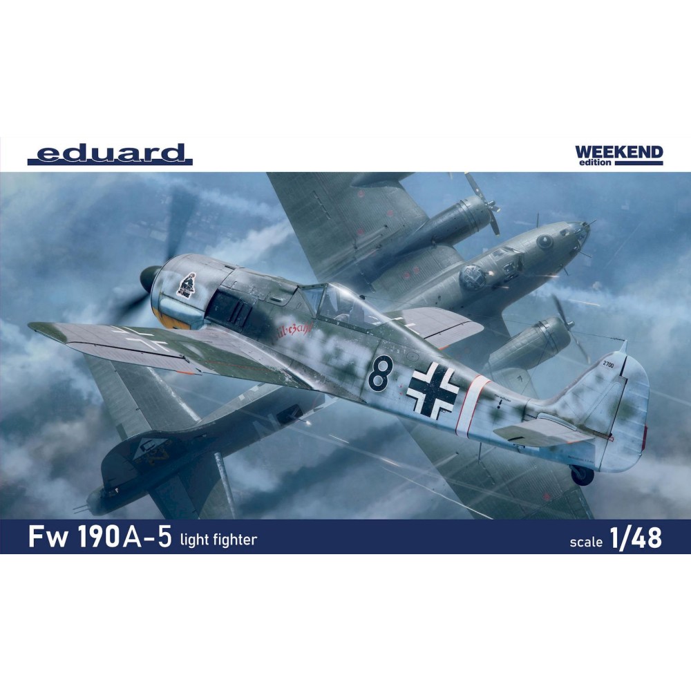 1:48 Германски изтребител Фв 190А-5 (Fw 190A-5 Light Fighter) - Weekend Edition 1:48 Германски изтребител Фв 190А-5 (Fw 190A-5 Light Fighter) - Weekend Edition