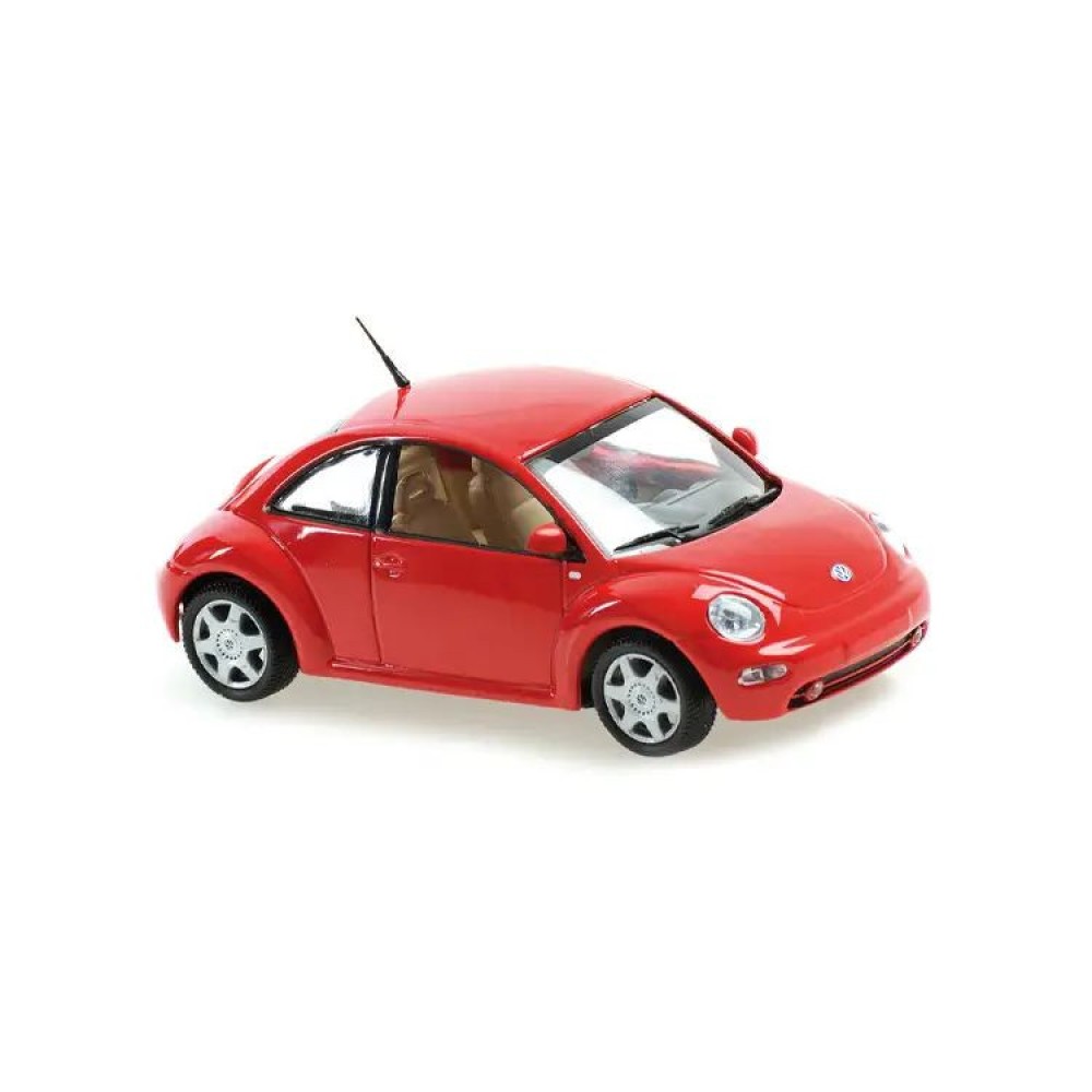 VOLKSWAGEN NEW BEETLE - 1998 - RED - MAXICHAMPS VOLKSWAGEN NEW BEETLE - 1998 - RED - MAXICHAMPS