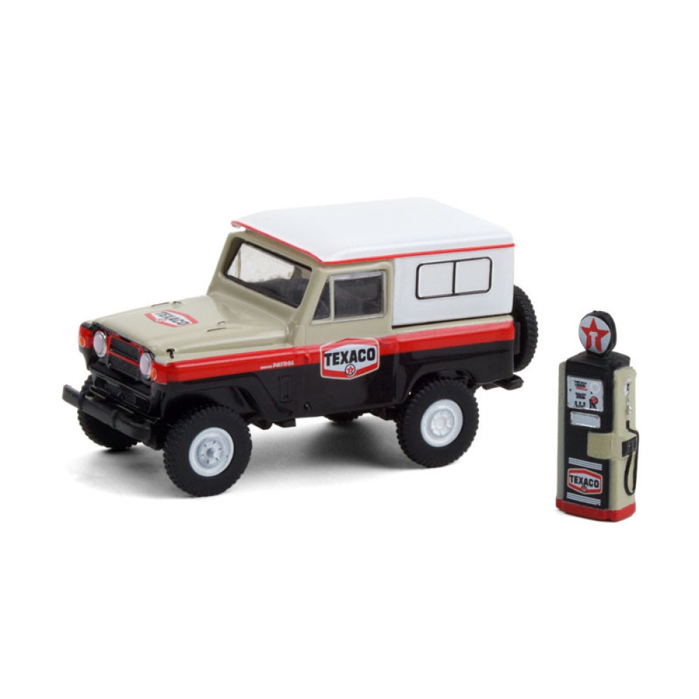 The Hobby Shop Series 10 - 1967 Nissan Patrol -Texaco with Vintage Texaco Gas Pump Solid Pack