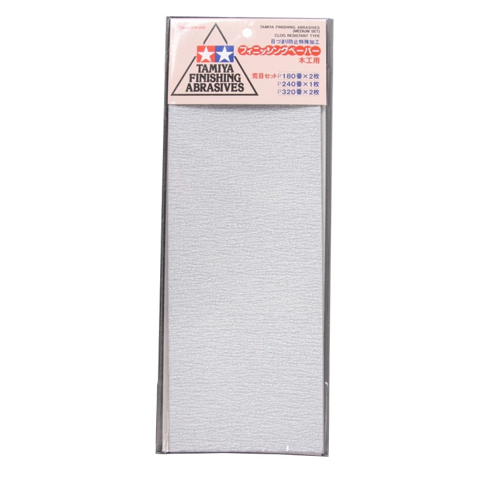 Комплект шкурки за полиране на модела (2 x P180, 1 x P240 и 2 x P320) Комплект шкурки за полиране на модела (2 x P180, 1 x P240 и 2 x P320)