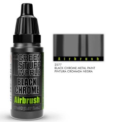Airbrush Black Chrome Paint (17ml) - Метална боя на спиртна основа за аерограф