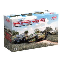 1:35 Битката за Франция, пролетта на 1940 г. Френски бойни машини (Panhard 178 AMD-35, FCM 36, Laffly V15T)