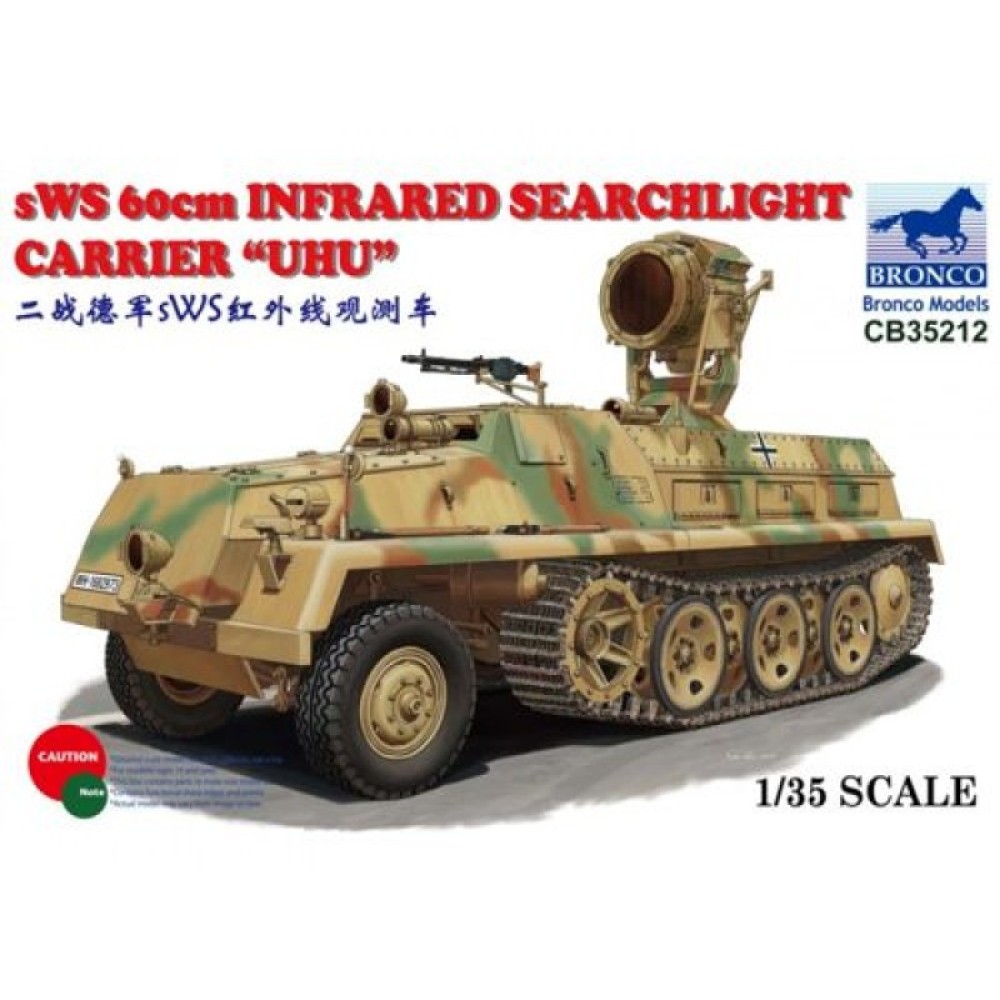 1:35 Германска бронирана полугъсенична машина СВС 60см (SWS 60cm) с инфрачервен прожектор УХУ (UHU) 1:35 Германска бронирана полугъсенична машина СВС 60см (SWS 60cm) с инфрачервен прожектор УХУ (UHU)