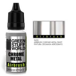 Airbrush Chrome Metal Paint (17 ml) - Метална боя за аерограф на алкохолна основа