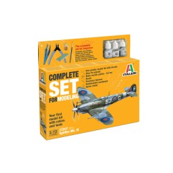 1:72 Британски изтребител Spitfire Mk.IX - Пълен комплект за моделиране - Стартов комплект за начинаещи