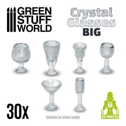3D Принтиран комплект модели - Crystal Glasses - Big Cups - 30 бр.