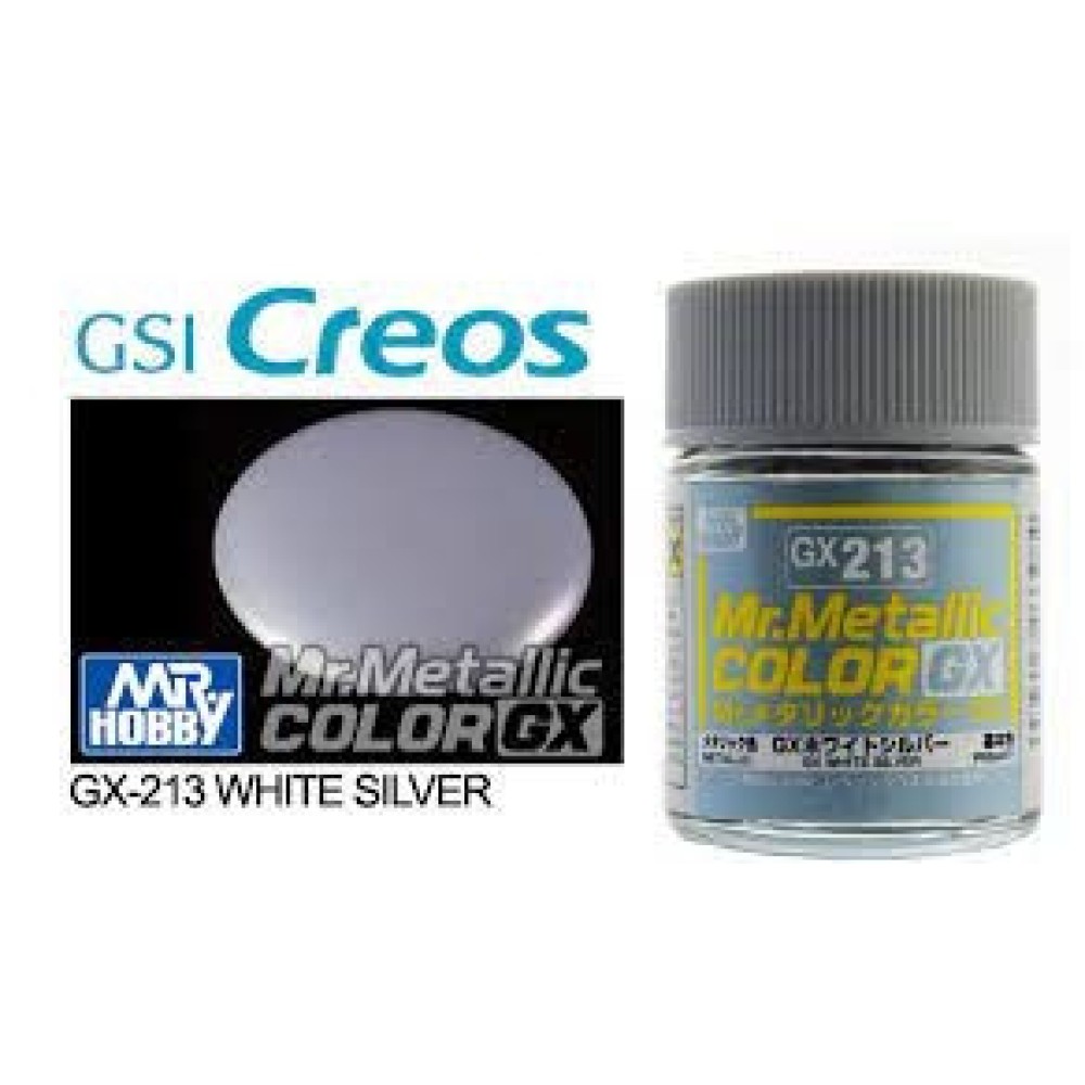 GX-213 Mr. Color GX (18 ml) White Silver GX-213 Mr. Color GX (18 ml) White Silver