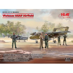 1:48 Летище на USAF във Виетнам: модели Cessna O-2A, OV-10А Bronco, американски пилоти и наземен персонал (5 фигури))