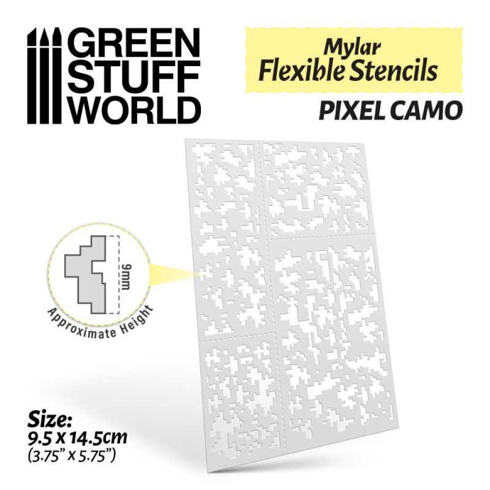 Гъвкави шаблони - Pixel CAMO (приблизително 9mm) Гъвкави шаблони - Pixel CAMO (приблизително 9mm)