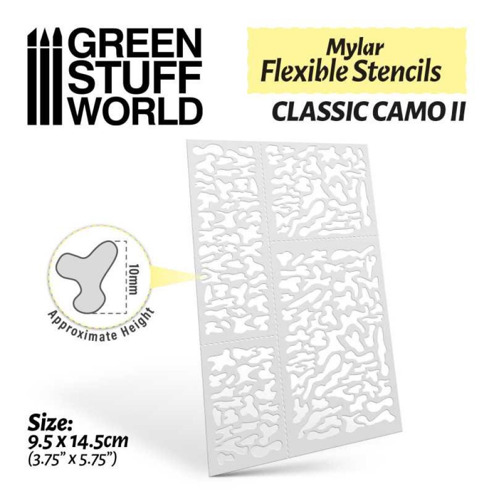 Гъвкави шаблони - Classic Camo 2 (приблизително 10mm) Гъвкави шаблони - Classic Camo 2 (приблизително 10mm)