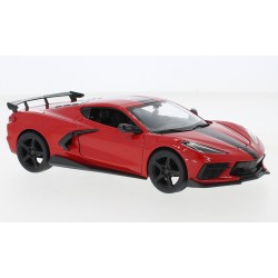 Chevrolet Corvette Stingray (C8), red, with High Wing, 2020