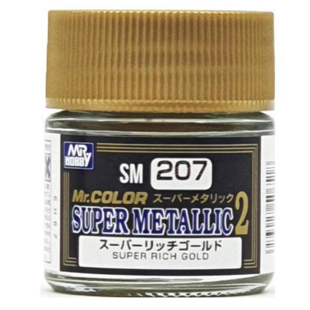SM-207 Mr. Color Super Metallic Colors II (10 ml) Super Rich Gold SM-207 Mr. Color Super Metallic Colors II (10 ml) Super Rich Gold