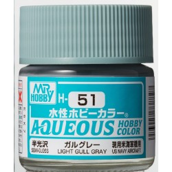 H-051 Gloss Light Gull Grey (10ml) - Mr. Color for Aircraft Models, USA