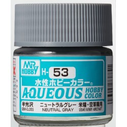 H-053 Semi-Gloss Neutral Grey (10ml) - Mr. Color for Aircraft Models, USA, WWII