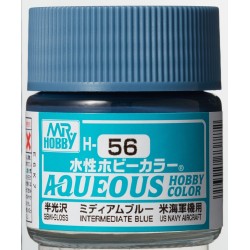 H-056 Semi-Gloss Intermediate Blue (10ml) - Mr. Color for Aircraft Models, USA, WWII