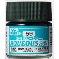 H-059 Gloss IJN Green (10ml) - Mr. Color for Aircraft Models, Japan, WWII