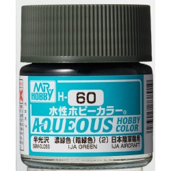H-060 Semi-Gloss IJA Green (10ml) - Mr. Color for Aircraft Models, Japan, WWII