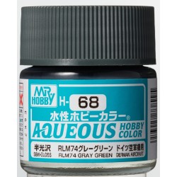 H-068 Semi-Gloss RLM74 Dark Grey (10ml) - Mr. Color for Aircraft Models, Germany, WWII