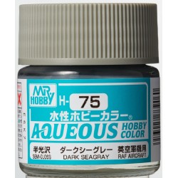 H-075 Semi-Gloss Dark Sea Grey (10ml) - Mr. Color for Aircraft Models, Great Britain, WWII