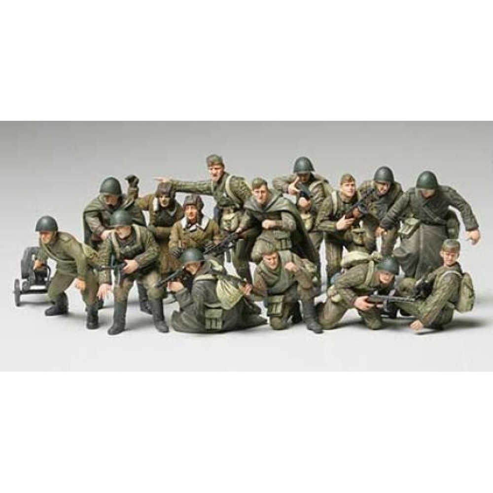 1:48 WWII Russian Infantry and Tank Crew Set 1:48 WWII Russian Infantry and Tank Crew Set