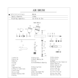 1 Капачка за игла на аерограф  HS-83