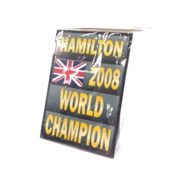 Умален модел на F1 табела 2008 Луис Хамилтън, световен шампион (2008 Lewis Hamilton World Champion F1 Sign)