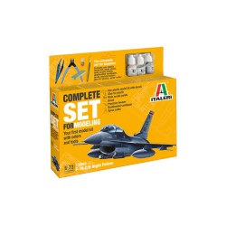 1:72 Американски изтребител F-16 C/D Night Falcon - Пълен комплект за моделиране - Стартов комплект за начинаещи