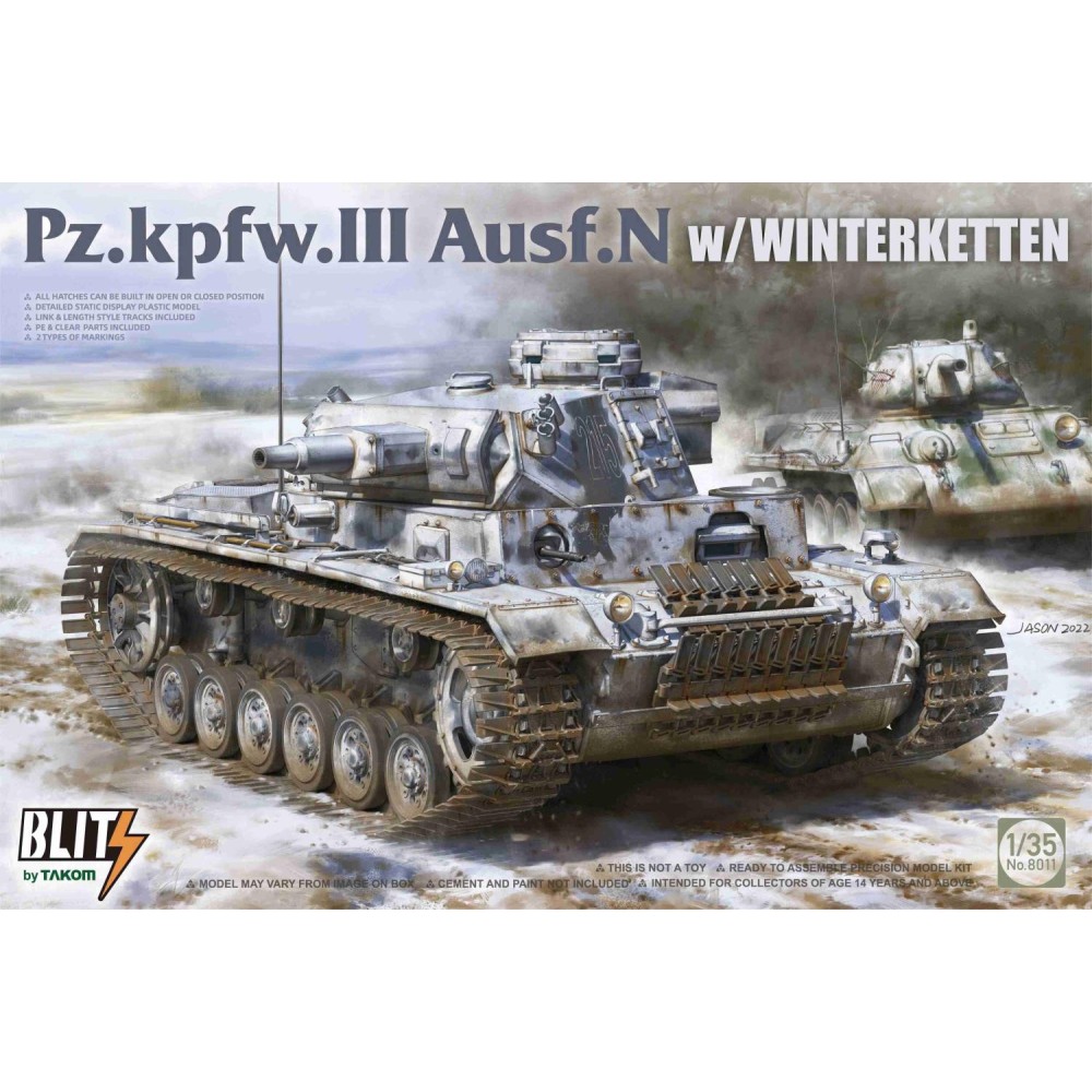 1:35 Германски танк Панцер III модел Н със зимни вериги (Pz.Kpfw.III Ausf.N with winterketten) 1:35 Германски танк Панцер III модел Н със зимни вериги (Pz.Kpfw.III Ausf.N with winterketten)