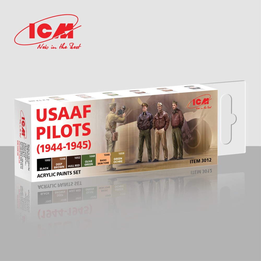 Комплект акрилни бои за пилоти на USAAF (1944-1945) (6x 12ml) Комплект акрилни бои за пилоти на USAAF (1944-1945) (6x 12ml)