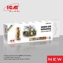 Комплект акрилни бои за американската пехота от Втората световна война (6x 12ml)