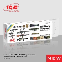 Комплект акрилни бои за военна техника Въоръжените сили на Украйна (6x 12ml)