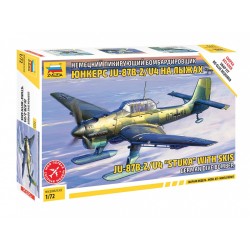 1:72 Немски пикиращ бомбардировач Ю-87Б-2/У4 ЩУКА със ски (JU-87B-2/U4 STUKA) - сглобка без лепило